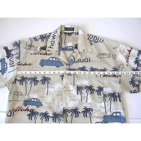 Vtg Men Versa Aloha Hawaii Front Button Short Sleeve Polyester Shirt Sz M(MT491) - Picture 3 of 8